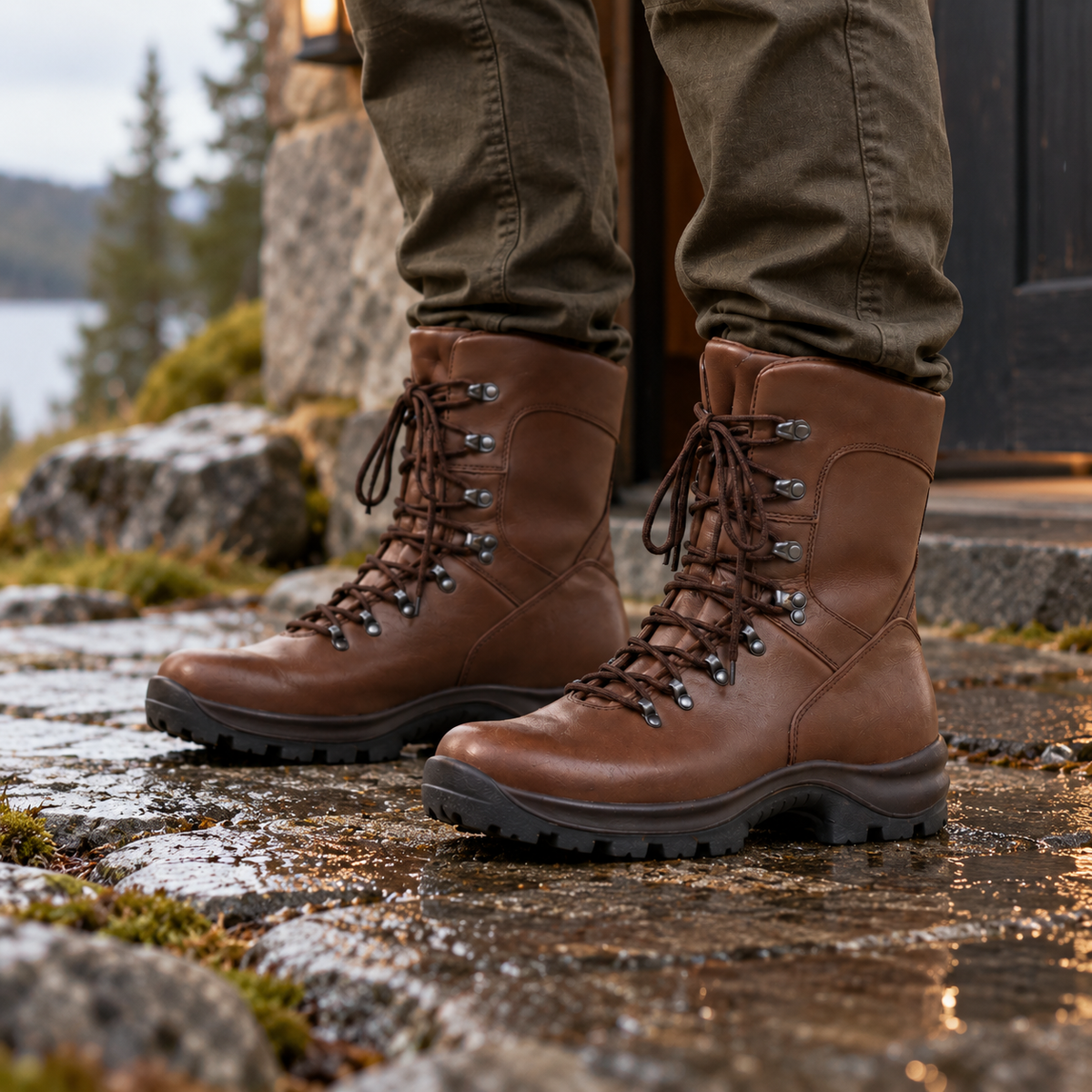 Military Boots 739 Winter - Dark Brown