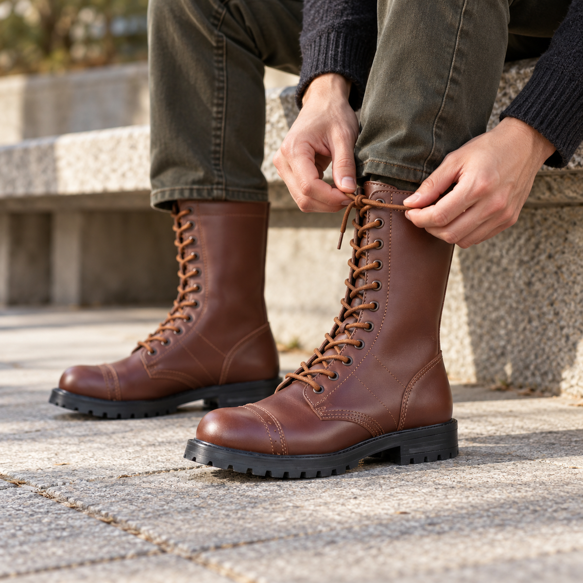 516 High Aviator Boots - Brown
