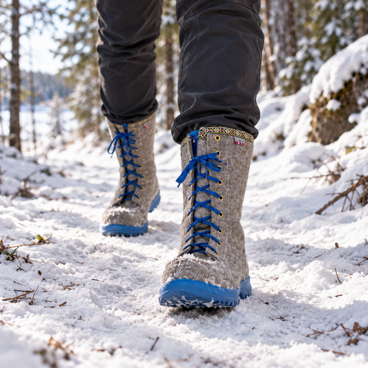 Polar Lobben Felt Boots - Grey